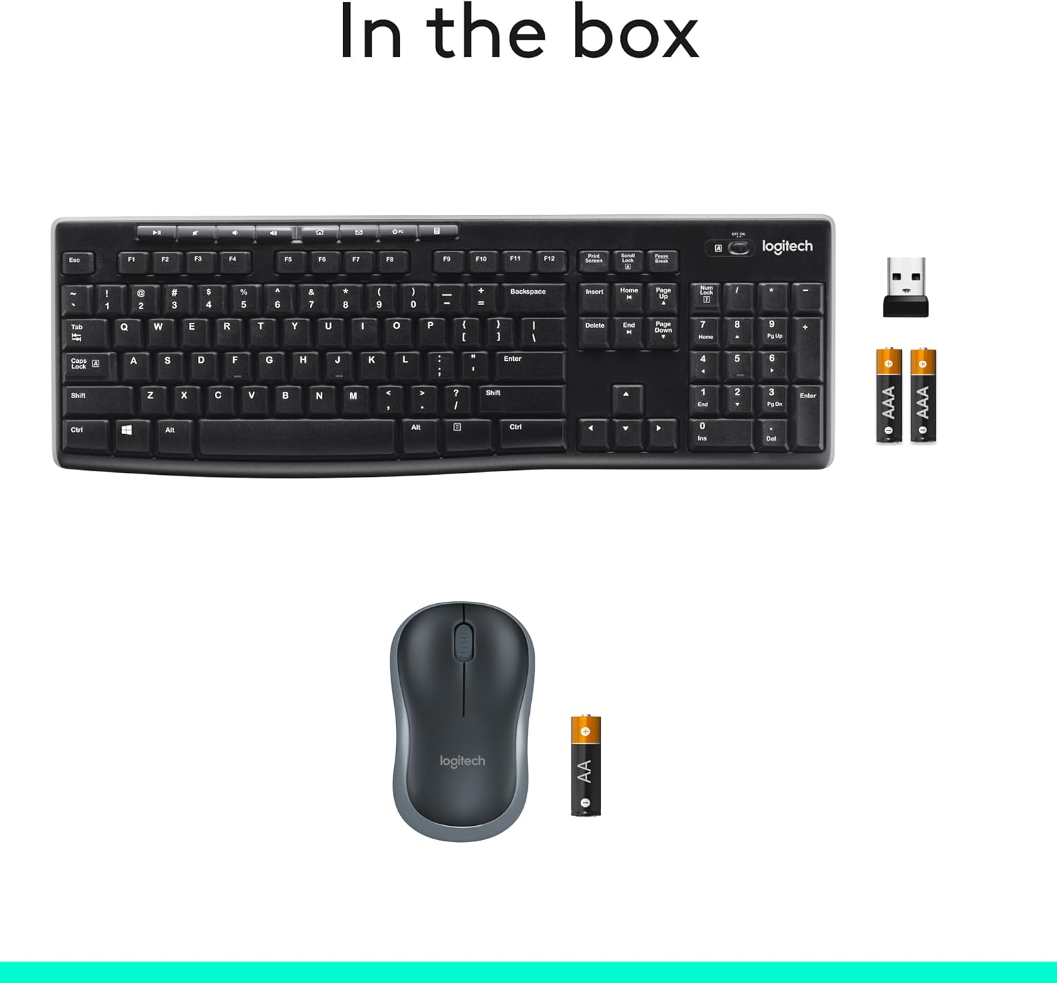 MK270 Wireless Keyboard and Mouse Combo (for Windows) — 2.4GHz wireless connection, compact mouse