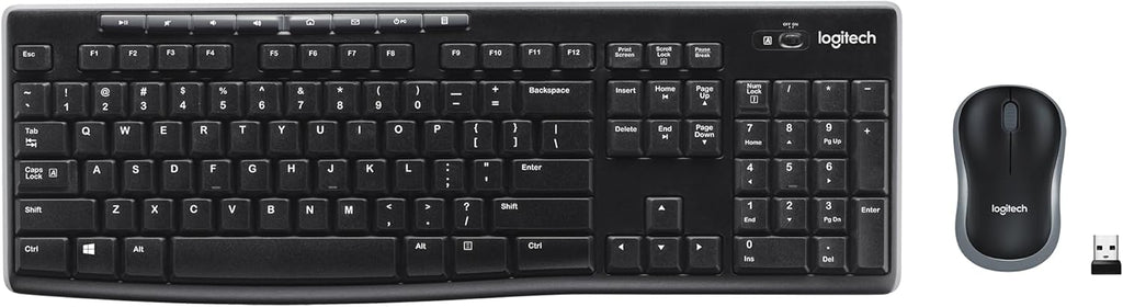 MK270 Wireless Keyboard and Mouse Combo (for Windows) — 2.4GHz wireless connection, compact mouse