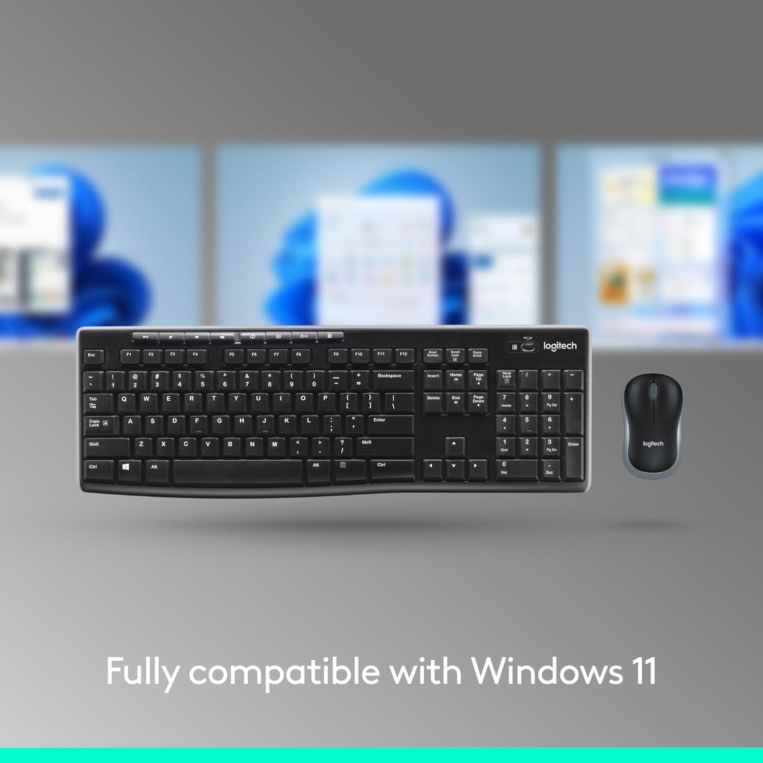 MK270 Wireless Keyboard and Mouse Combo (for Windows) — 2.4GHz wireless connection, compact mouse