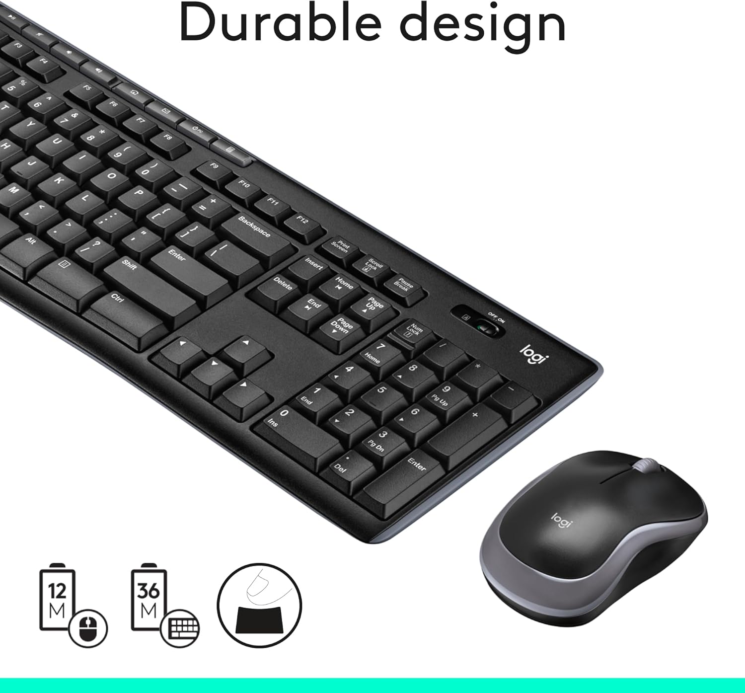 MK270 Wireless Keyboard and Mouse Combo (for Windows) — 2.4GHz wireless connection, compact mouse