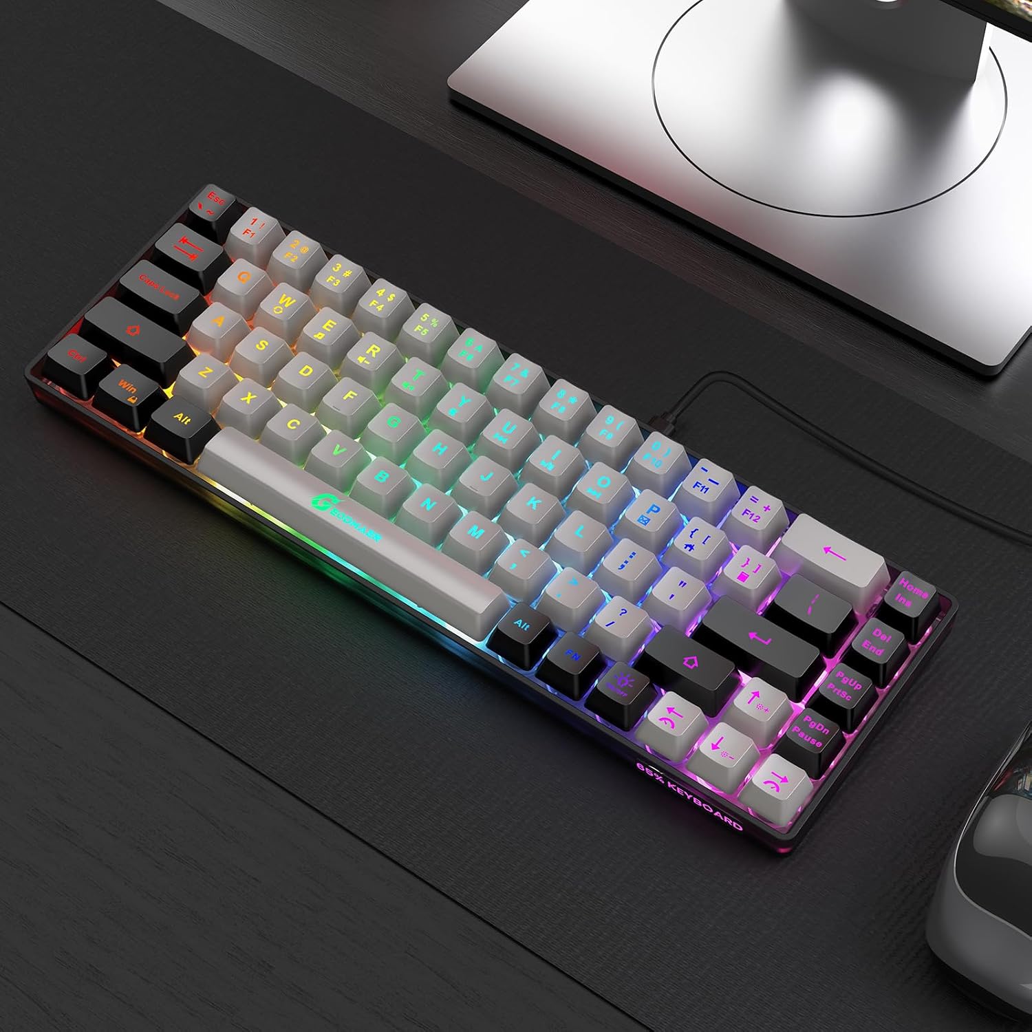 Gaming keyboard layout—wired backlit mini keyboard.