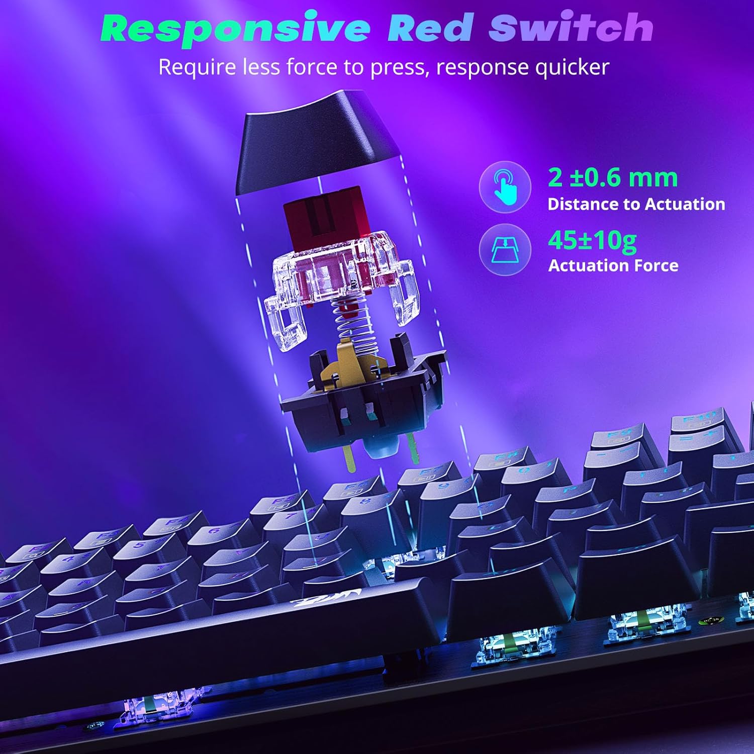 Wired Mechanical Gaming Keyboard — Supports 11 Programmable Backlight Modes