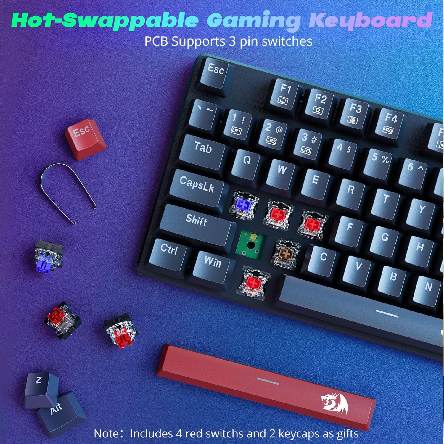 Wired Mechanical Gaming Keyboard — Supports 11 Programmable Backlight Modes