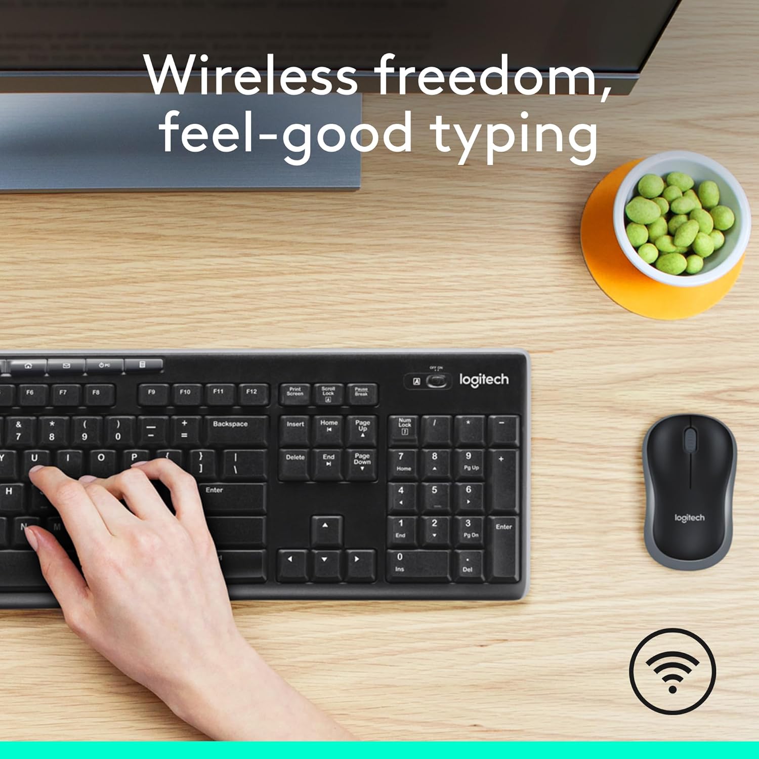 MK270 Wireless Keyboard and Mouse Combo (for Windows) — 2.4GHz wireless connection, compact mouse