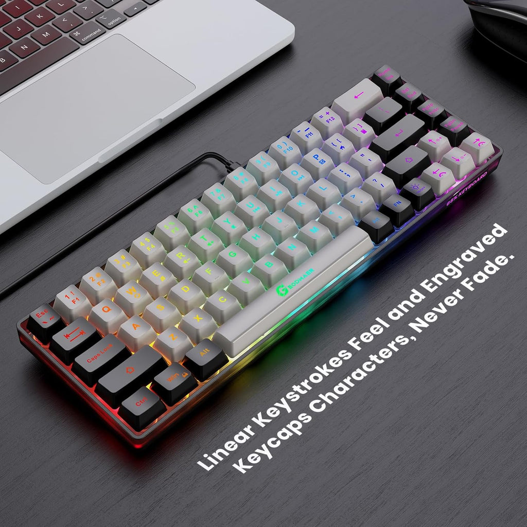 Gaming keyboard layout—wired backlit mini keyboard.